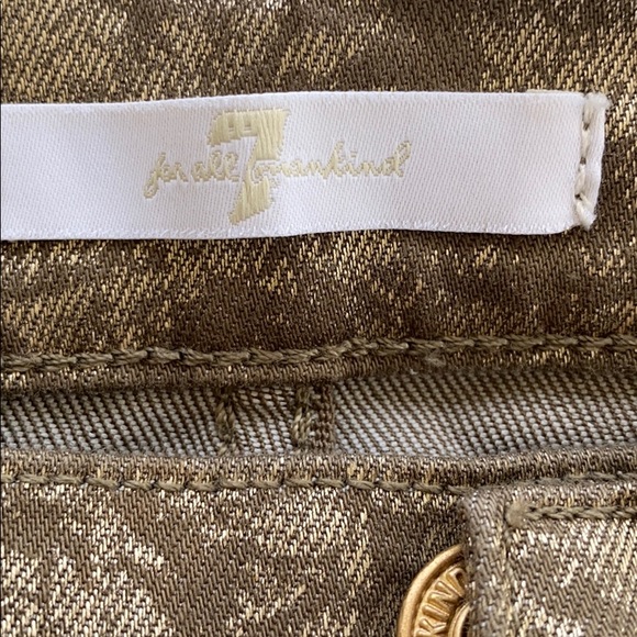 7 for All Mankind Brown & Gold Pants! Unique! 25! - Picture 3 of 7